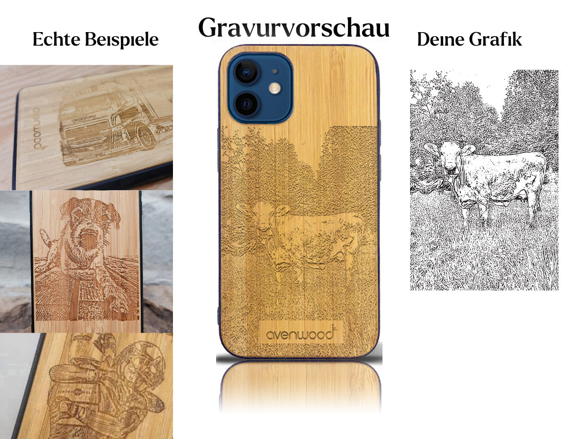INDIVIDUELL iPhone 12 mini Bambus-Kunststoff